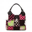 Patchwork Hobo Purse, Patch Work Rag Bag Purse, Dot