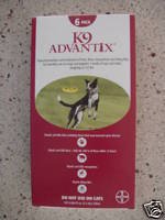 Flea & Tick Control, K9 Advantix, 6Mo Supply 21-55lbs