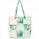 Quilt Patchwork Purse, Green & Blue Patch Work Tote