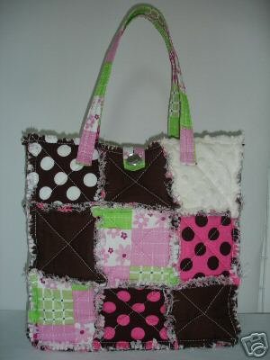 Quilt Tote Purse, Patchwork Bag, Cotton Handbag, RagBag