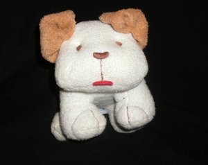 Old Navy White Plush Puppy Dog Rattle stuffed animal