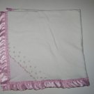 Retired CARTERS LITTLE ROSEBUD Pink/White Blanket