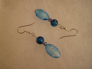 Blue Ice Dangles Earrings