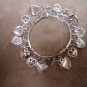 Silver Heart Dangle Stretch Bracelet