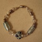 Blue Dalmatian Heart  Bracelet