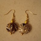 Golden Swirl Dangle Earrings