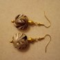 Golden Swirl Dangle Earrings