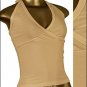 &acirc;�&copy; Fitted Cotton Surplice Neckline Halter Top White sz Large, Juniors Clothing Fashion ~ Just7even