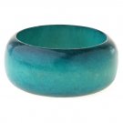 Turquoise blue, wood bangle bracelet. ~ Just7even