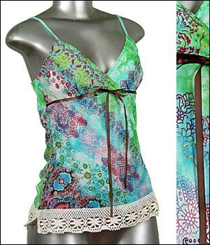 &acirc;�&curren; BEAUTIFUL PAiSLEY & Glitter TUNIC Tank Top Blue sz M &iuml;&frac14;� Juniors Clothing Fashion &iuml;&frac14;� Just7even