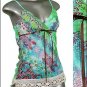 ❤ BEAUTIFUL PAiSLEY & Glitter TUNIC Tank Top Blue sz S ＊ Juniors Clothing Fashion ＊ Just7even