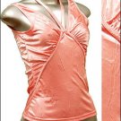 Pretty Satiny String V-Neck Halter/Tank Top Pink size M ＊ Juniors Clothing Fashion ＊ Just7even