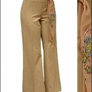 Pinstripe Dress Pants w/ Butterfly Sash Belt Tan sz 3X ＊ Juniors Clothing Fashion ＊ Just7even
