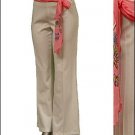 Pinstripe Dress Pants w Butterfly Sash Belt White sz 1X ＊ Juniors Clothing Fashion ＊ Just7even