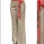 Pinstripe Dress Pants w Butterfly Sash Belt White sz 1X ＊ Juniors Clothing Fashion ＊ Just7even