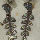 Kirks Folly green leaf simple earrings
