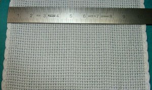 White Aida Band 10 cm, 4 inches wide