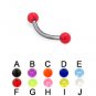 Plain Colour Ball Eyebrow Bar