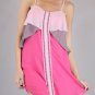 Very J Pink & Gray Layered Romantic Chiffon Tank Dress Juniors Sizes S M L NEW