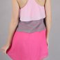 Very J Pink & Gray Layered Romantic Chiffon Tank Dress Juniors Sizes S M L NEW