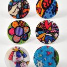 NEW Six 6 Pairs of Whimsical Character Earrings on a Card Dog Flower Cat