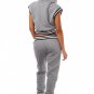 NEW Coutori 2 Piece "Comfy Chic" Set ~ Quilted Hoody Crop Top & Jogger Pant Set~
