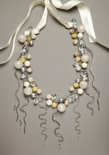 Celeste Michelle Cluster & Fringe Statement Necklace NEW MSRP $88