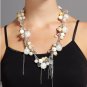 Celeste Michelle Cluster & Fringe Statement Necklace NEW MSRP $88
