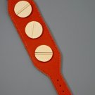 CC SKYE Orange Leather Giant Screw Cuff Bracelet NEW MSRP $160 HARD TO FIND