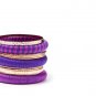 CARA COUTURE Purple Fabric Wrap 11 Piece Bangle Set NEW MSRP $70