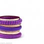 CARA COUTURE Purple Fabric Wrap 11 Piece Bangle Set NEW MSRP $70