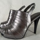 Calvin Klein Kaylor Metallic Platform Slingback Peep Toe Pumps Size 10 NEW $149