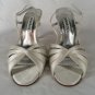 Caparros Alec White Dyeable Silk Evening / Bridal Sandals Size 7 NEW $69