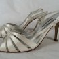 Caparros Alec White Dyeable Silk Evening / Bridal Sandals Size 7 NEW $69