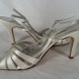 Caparros Alec White Dyeable Silk Evening / Bridal Sandals Size 7 NEW $69