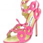 Manolo Blahnik Dos Porc Velour Fuxia Pink Suede Strappy Sandals 40.5 NEW $875