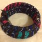 Cara Couture Black Ethnic Print Fabric 2 Piece Bangle Set NEW $105 Size 8