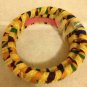 Cara Couture Yellow Ethnic Print Fabric 2 Piece Bangle Set NEW $105 Size 8