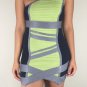 Wow Couture Lime & Navy Caged One Shouldered Bandage Dress S M NEW MSRP $68