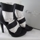 NIB Black Jessica Simpson Fransi Snake Skin Strappy Dress Sandals 9.5 MSRP $109
