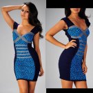 Wow Couture Blue Animal Print Bandage Dress S M L NEW MSRP $68 Wow Couture Blue Animal Print Bandage Dress S M L NEW MSRP $68