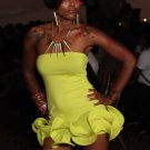 Maison Lime 3D Origami Strapless Mini Dress M L NEW MSRP $116