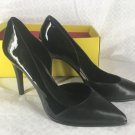NIB Kenneth Cole Reaction Bee Day Black Patent Leather d'Orsay Pumps Sz 10 $79