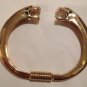 Kenneth Jay Lane Jaguar Cuff Bracelet 22K Gold Plated & Black Enamel NEW $120