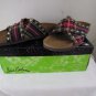 NIB SAM EDELMAN Arina Red Plaid Slide Sandals with Studs MSRP $120