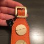 CC SKYE Orange Leather Giant Screw Cuff Bracelet NEW MSRP $160 HARD TO FIND