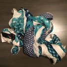 NWT Coach Blue Floral Badlands Patchwork Scarf 50" x 70" Shawl 85813 MSRP $195 NWT Coach Blue Floral Badlands Patchwork Scarf 50" x 70" Shawl 85813 MSRP $195