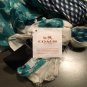 NWT Coach Blue Floral Badlands Patchwork Scarf 50" x 70" Shawl 85813 MSRP $195