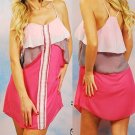 Very J Pink & Gray Layered Romantic Chiffon Tank Dress Sizes S M L NEW MSRP $91 Very J Pink & Gray Layered Romantic Chiffon Tank Dress Sizes S M L NEW MSRP $91