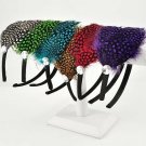 NEW Feather & Rhinestone Jewel Headband Available in White, Yellow, Purple, Red NEW Feather & Rhinestone Jewel Headband Available in White, Yellow, Purple, Red